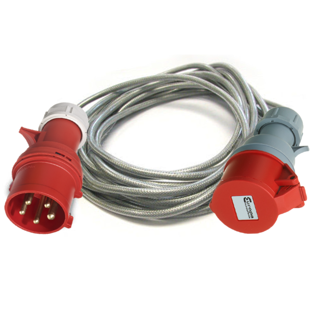 3 Phase,4 pin,415V Cable CSA:4mm². 32 Amp 15m Appliance Lead 